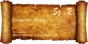 Szemler Rita névjegykártya